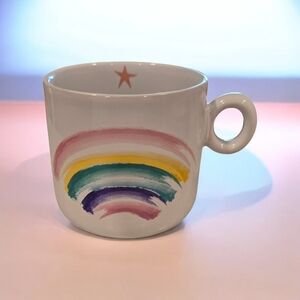 Mainstays White Mug with Rainbow Design